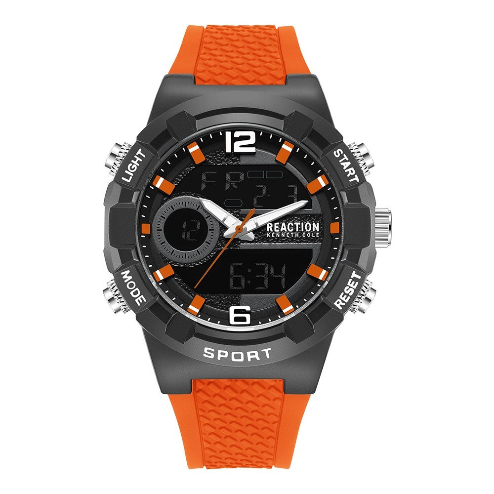 Kenneth Cole Reaction Men's Analog Digital Watch Silicone Strap KRWGP2189302