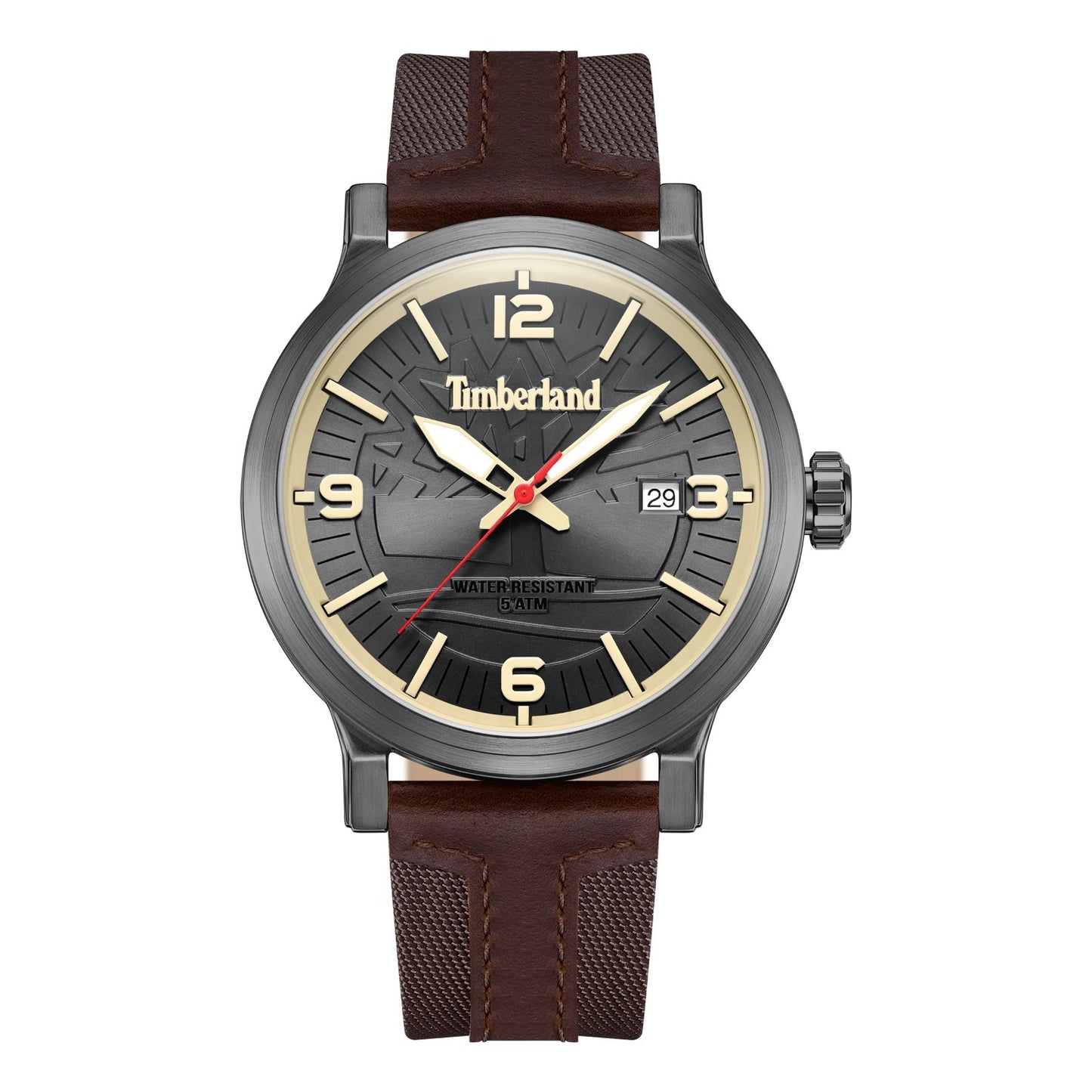 Timberland Men's Analog Watch With Brown Leather Band TDWGN0029104