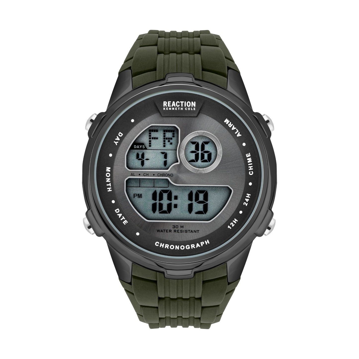 Kenneth Cole Reaction Men's Digital Watch Silicone Strap KRWGP2650702