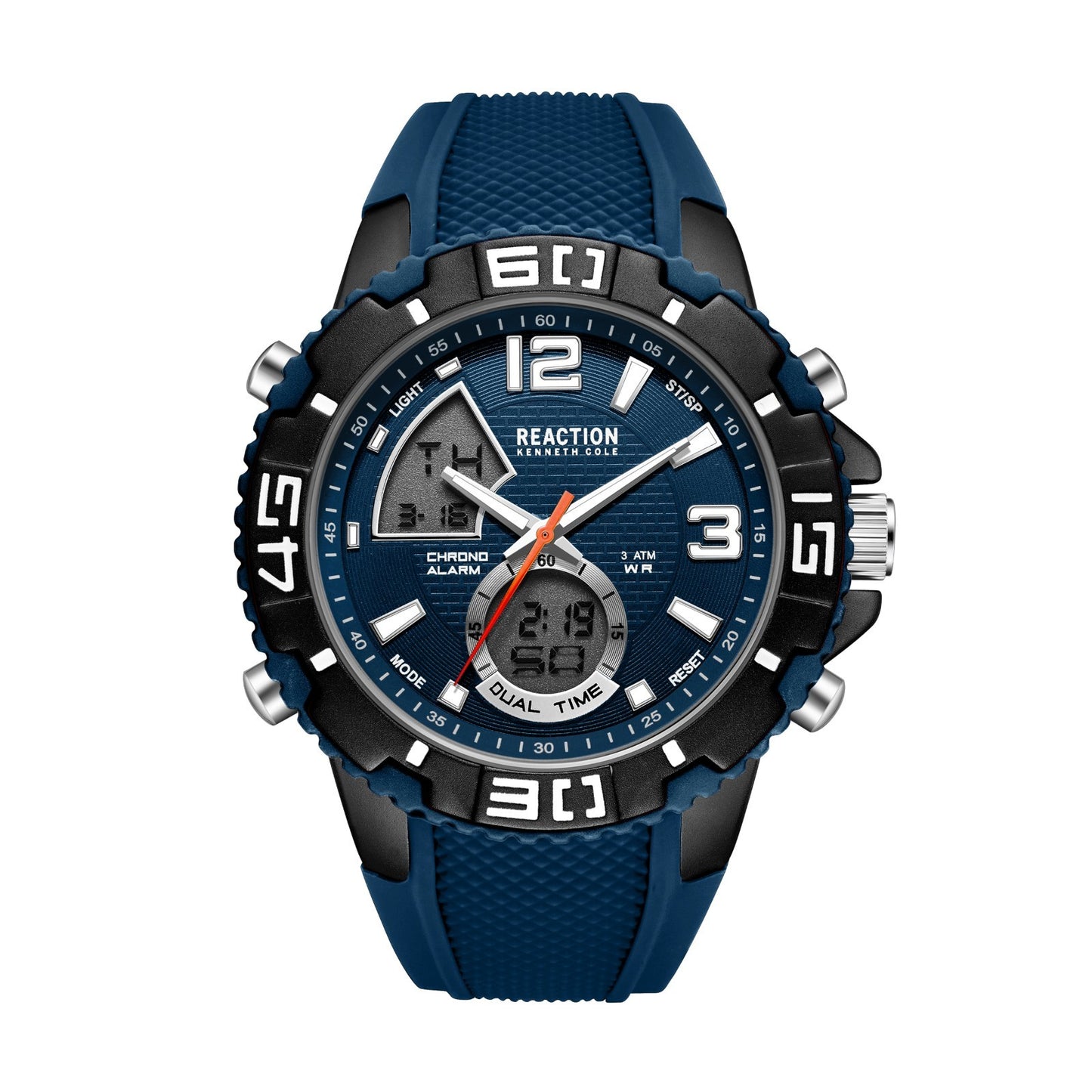 Kenneth Cole Reaction Men's Analog Digital Watch Silicone Strap KRWGP7005702