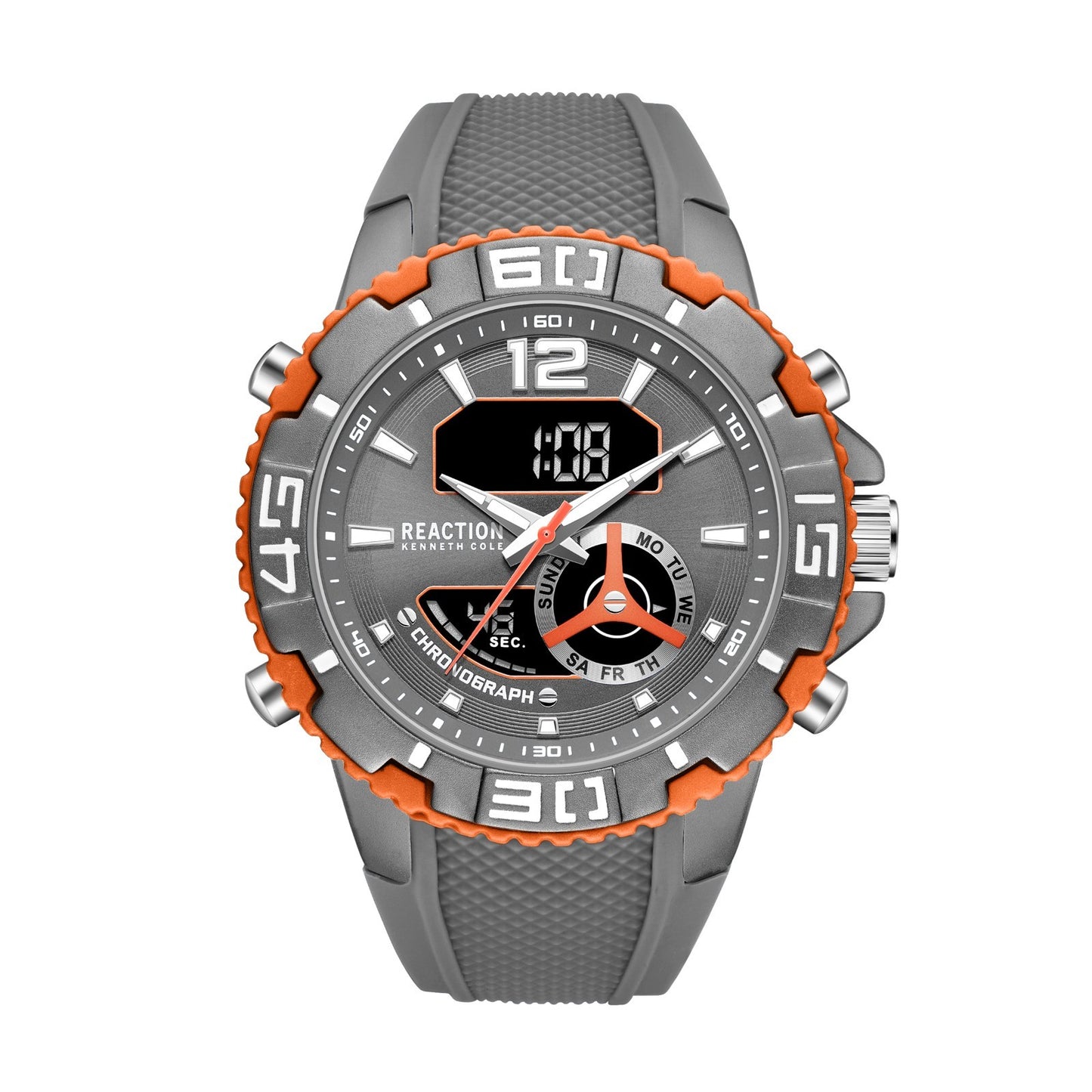 Kenneth Cole Reaction Men's Analog Digital Watch Silicone Strap KRWGP7005803