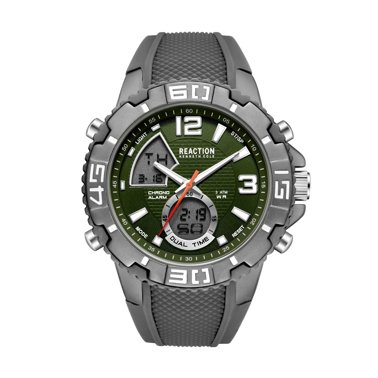 Kenneth Cole Reaction Men's Analog Digital Watch Silicone Strap KRWGP7005705