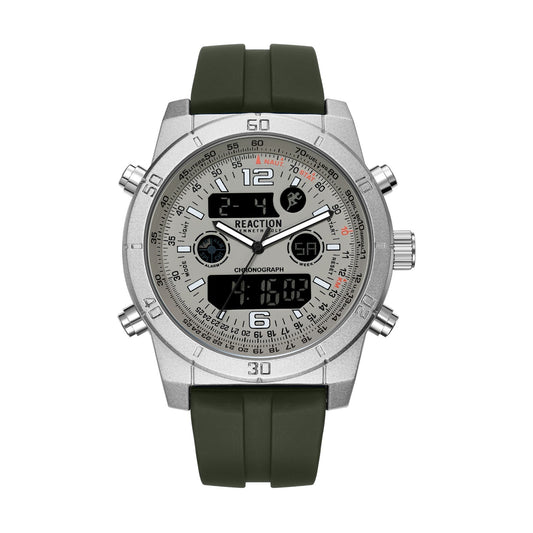 Kenneth Cole Reaction Men's Analog Digital Watch Silicone Strap KRWGP2183403