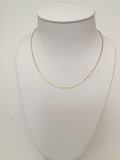 14K GOLD PLATED LONG BOX 19/16" CHAIN J 421