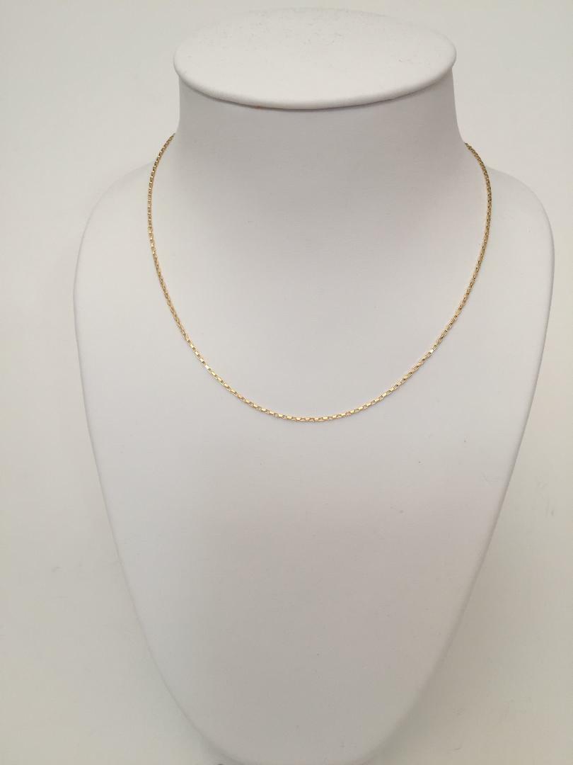 14K GOLD PLATED LONG BOX 19/16" CHAIN J 421