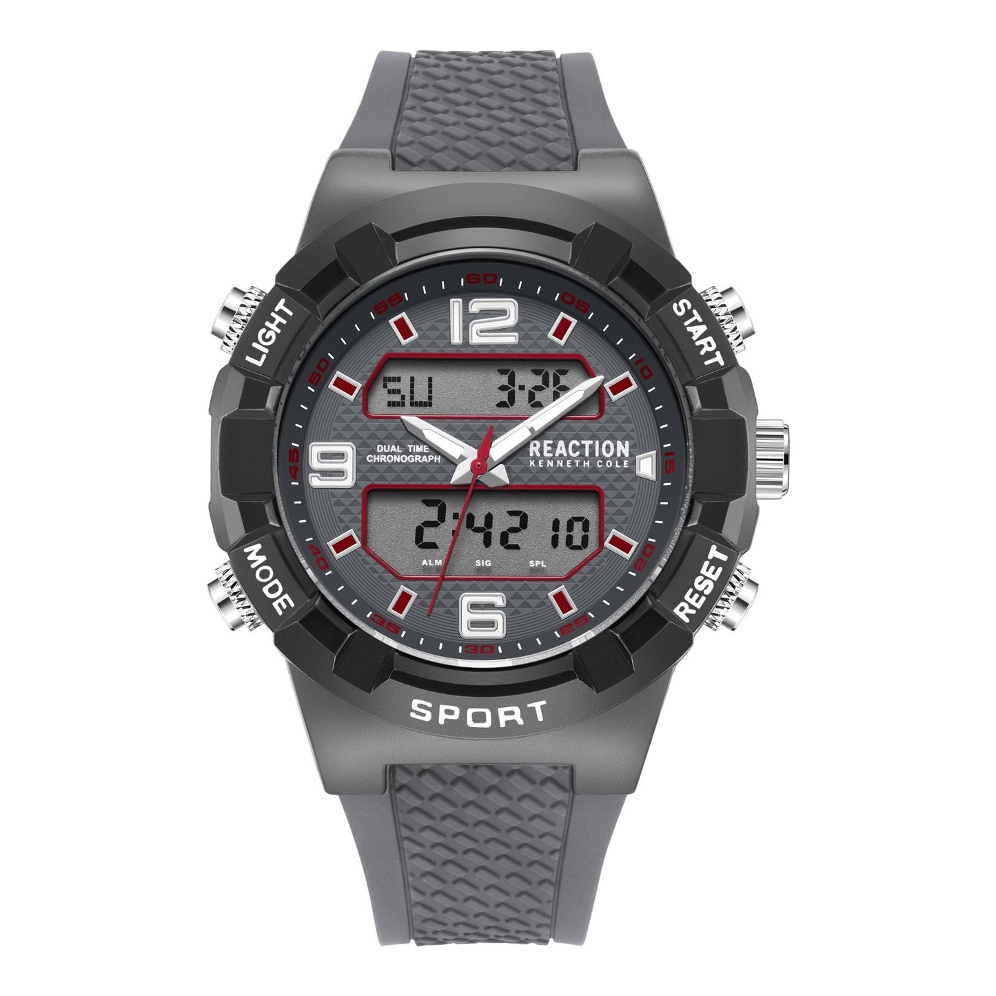 Kenneth Cole Reaction Men's Analog Digital Watch Silicone Strap KRWGP2189202
