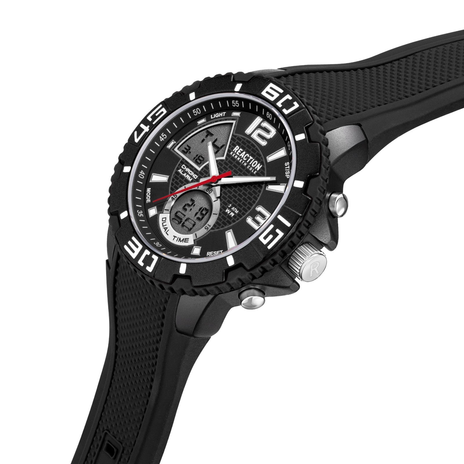 Kenneth Cole Reaction Men's Analog Digital Watch Silicone Strap KRWGP7005704