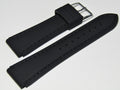 24mm Hadley-Roma MS3346 Black Silicone Rubber Waterproof Dive Watch Band Strap