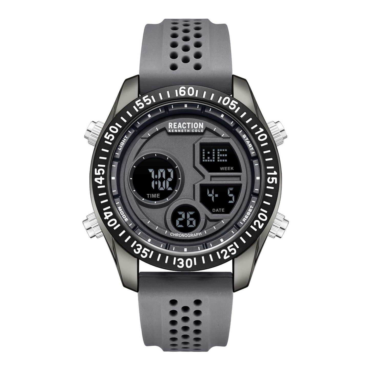 Kenneth Cole Reaction Men's Digital Watch Silicone Strap KRWGP7005403
