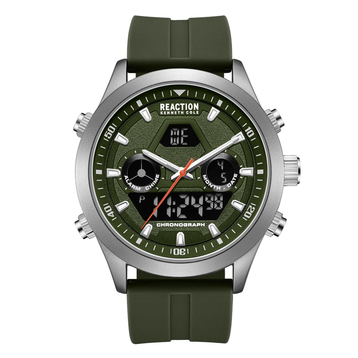 Kenneth Cole Reaction Mens Analog Digital Watch With Silicone Strap KRWGP7005901