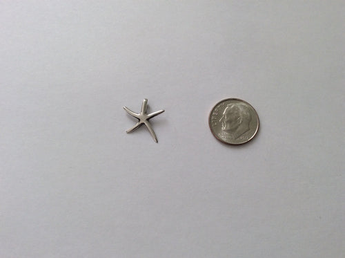 .925 Sterling Silver Small Starfish Pendant J52