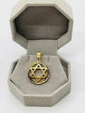 14K GOLD PLATED PENDANT STAR OF WITH HIGH POLISHED FINISH & BALE FOR CHAIN SP20