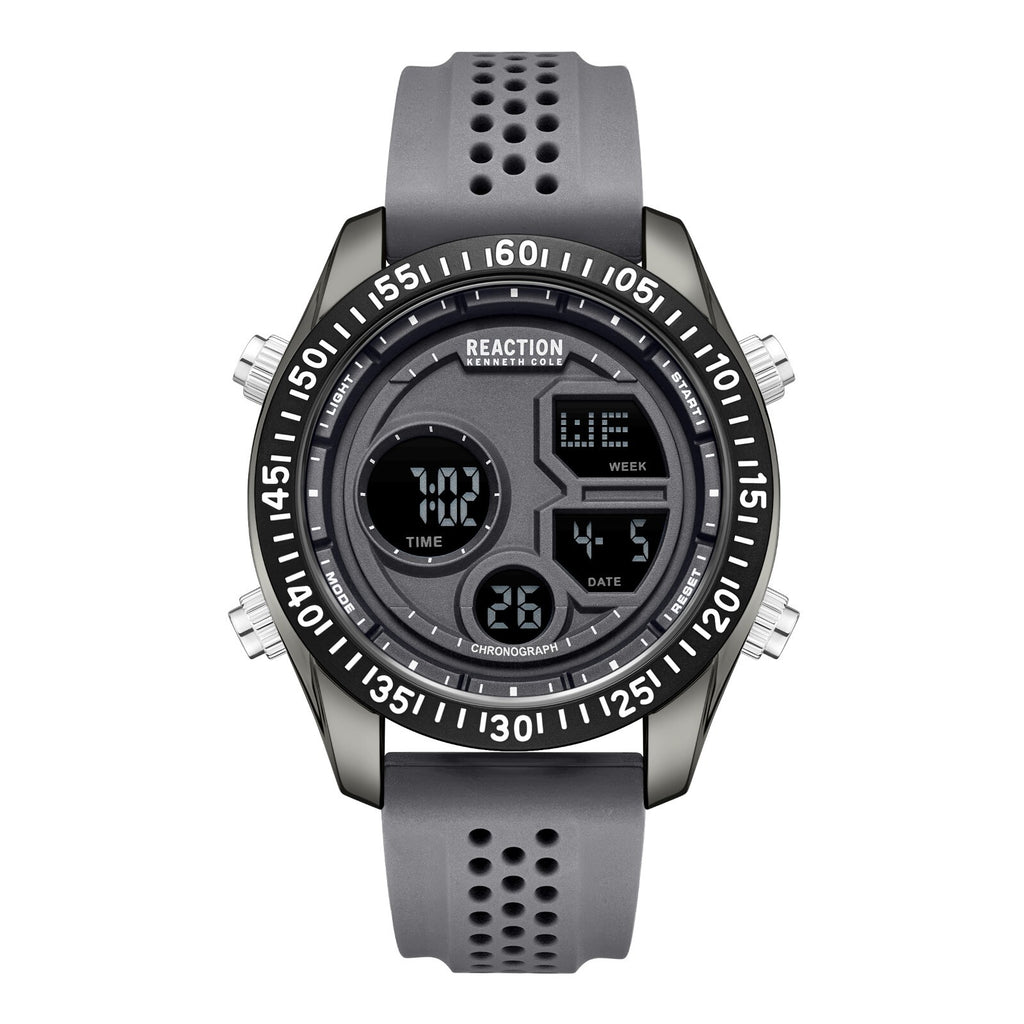 Kenneth Cole Reaction Men's Digital Watch Silicone Strap KRWGP7005403