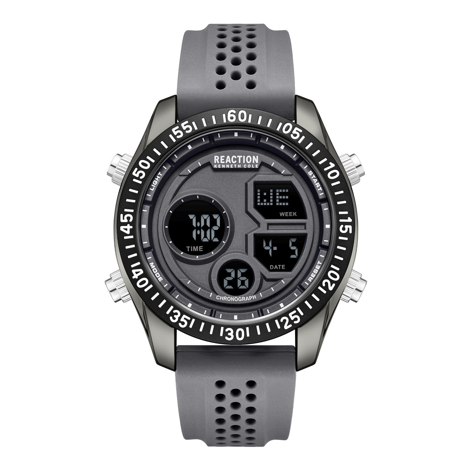 Kenneth Cole Reaction Men's Digital Watch Silicone Strap KRWGP7005403