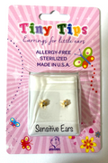 Studex Tiny Tips Earrings For Little Ears TT5014 GP 4MM Starlite April Crystal