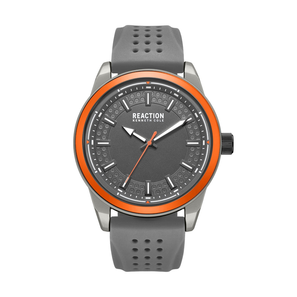 Kenneth Cole Reaction Men's Analog Watch With Gray Silicone Strap KRWGM7005304