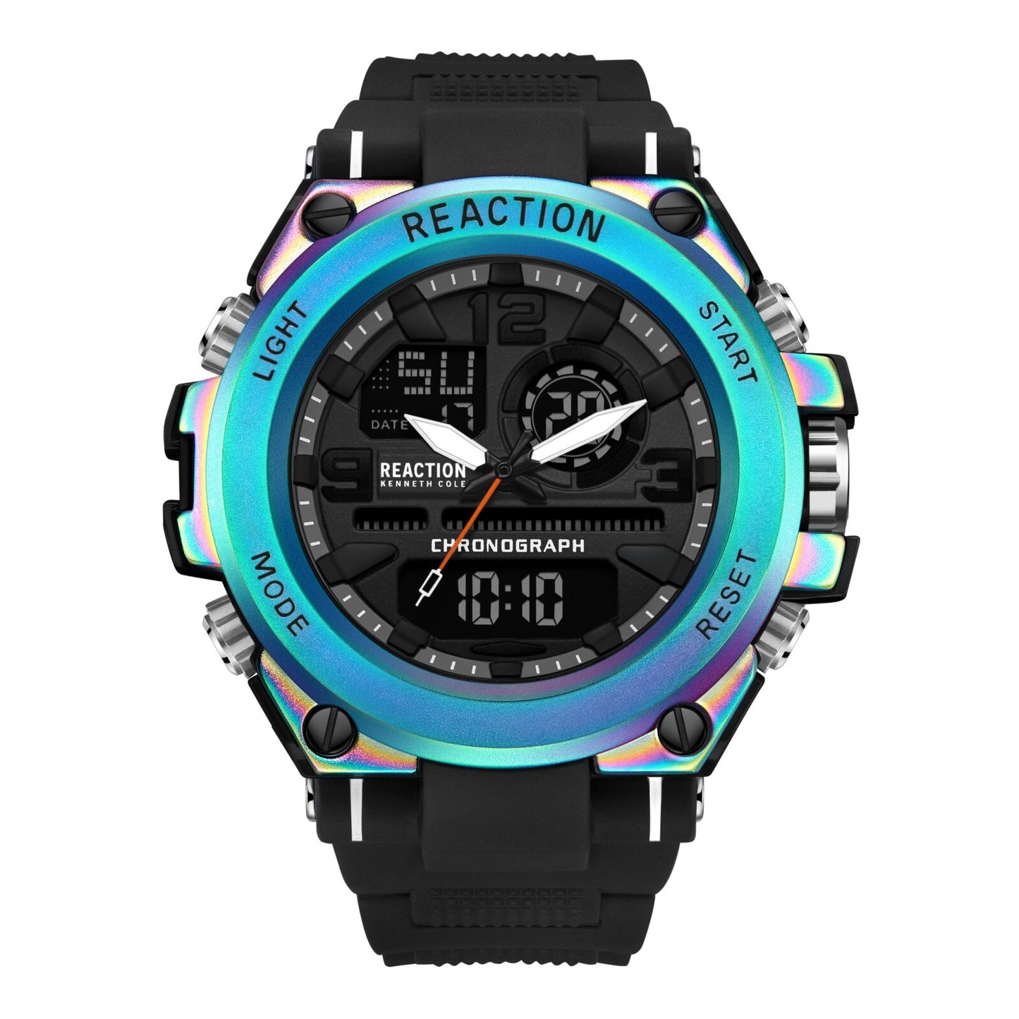 Kenneth Cole Reaction Mens Analog Digital Watch With Silicone Strap KRWGP9008104