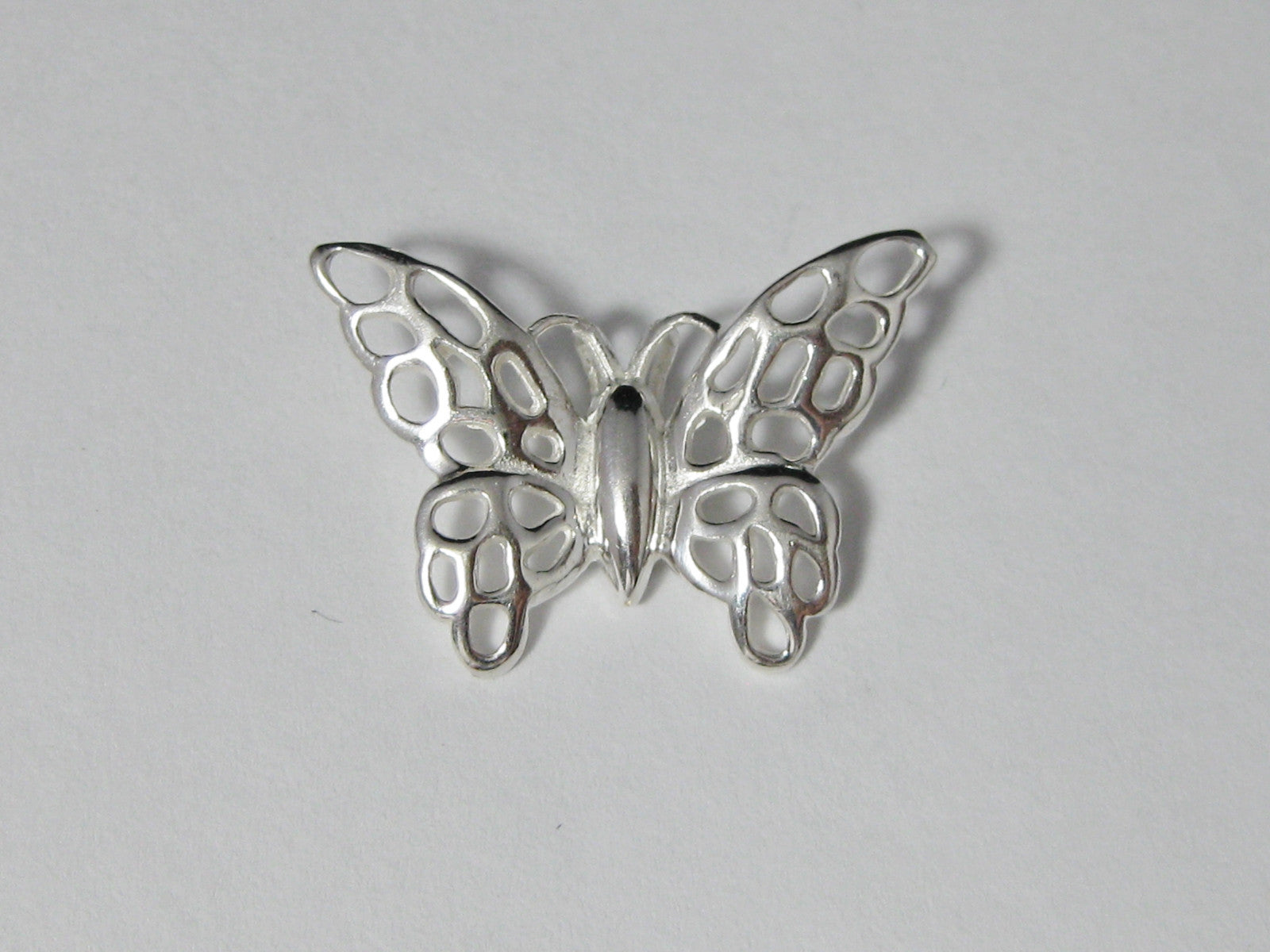 .925 Sterling Silver Sliding Butterfly Pendant J 55