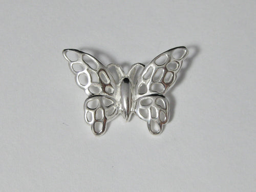 .925 Sterling Silver Sliding Butterfly Pendant J 55