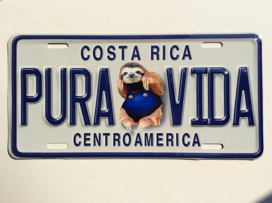 COSTA RICA PURA VIDA CENTRAL AMERICA LICENSE PLATE CRLP 12