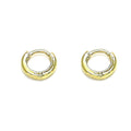14K GOLD PLATED TINY HUGGIE HOOP WITH HIGH POLISHED FINISH M324