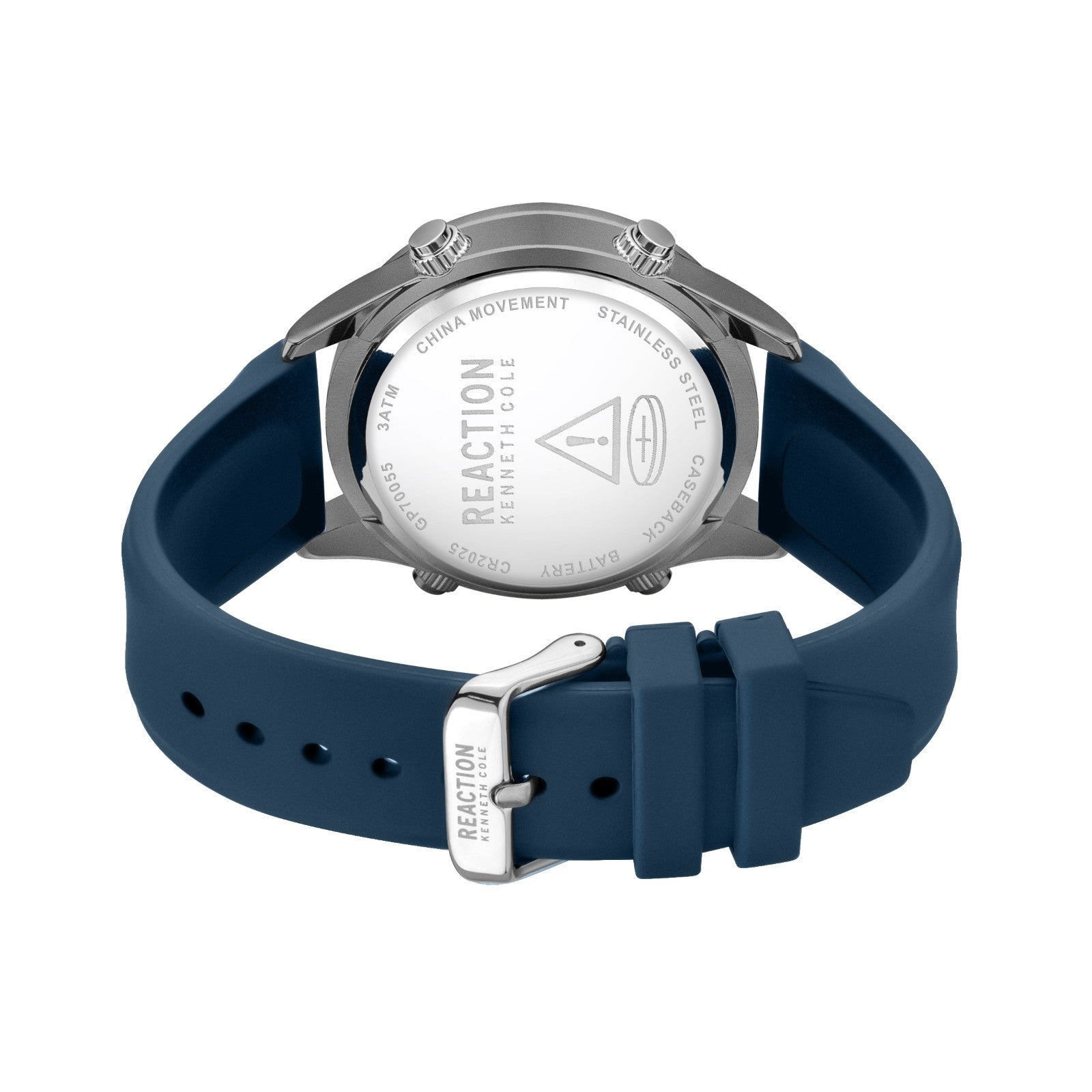 Kenneth Cole Reaction Men's Digital Watch With Blue Silicone Strap KRWGP7005502