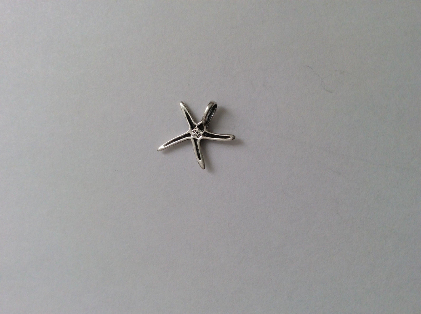 .925 Sterling Silver Small Starfish Pendant J52