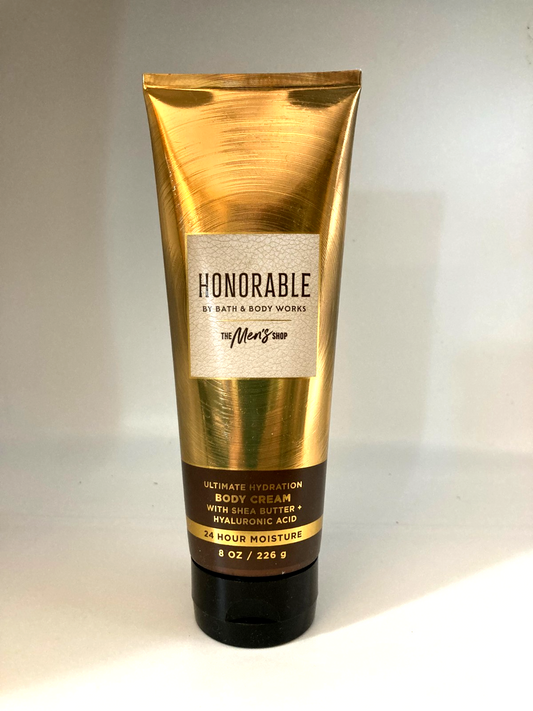 BATH & BODY WORKS HONORABLE MEN'S COLLECTION BODY CREAM 8 OZ
