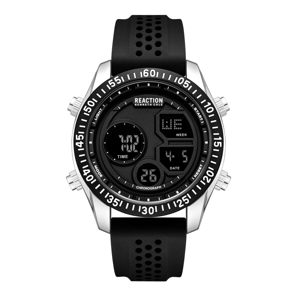 Kenneth Cole Reaction Men's Digital Watch Silicone Strap KRWGP7005405