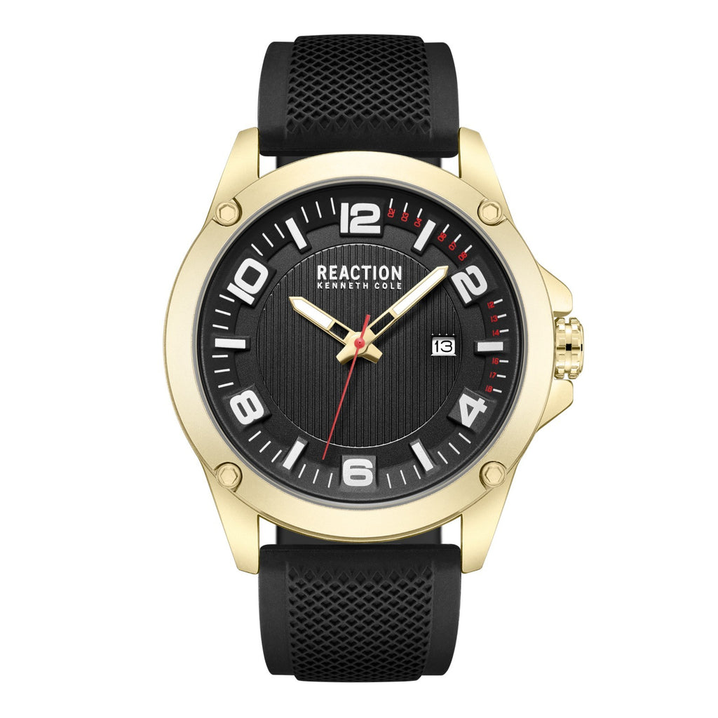 Kenneth Cole Reaction Men's Analog Watch With Black Silicone Strap KRWGN7004504