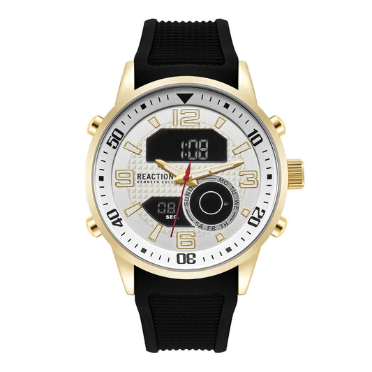 Kenneth Cole Reaction Men's Analog Digital Watch Silicone Strap KRWGP2187902