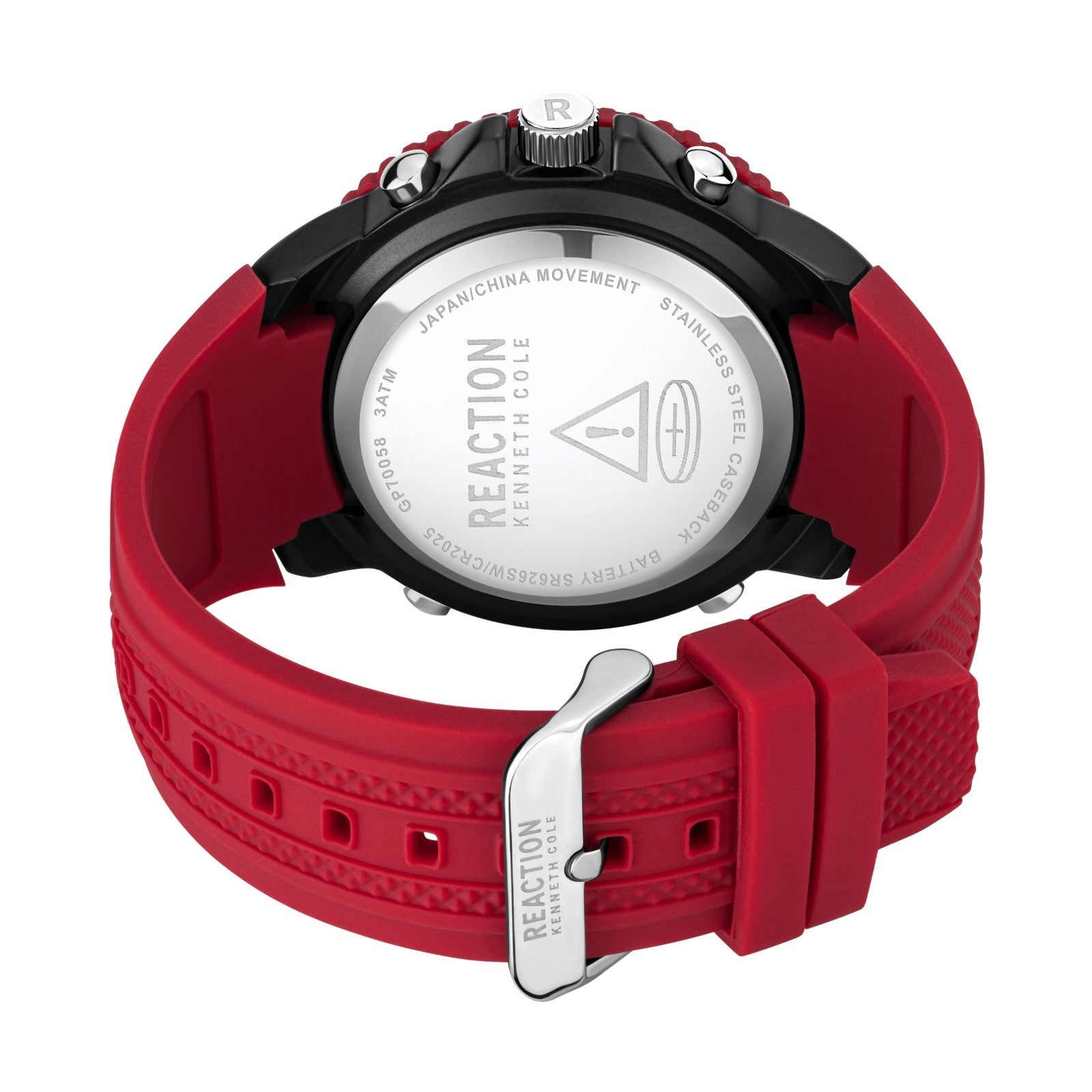 Kenneth Cole Reaction Men's Analog Digital Watch Silicone Strap KRWGP7005801