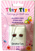 Studex Tiny Tips Earrings For Little Ears TT3524W Stainless Glitter Butterfly