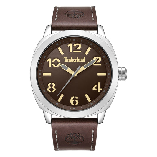 Timberland Men's Analog Watch With Brown Leather Band TDWGA9009201