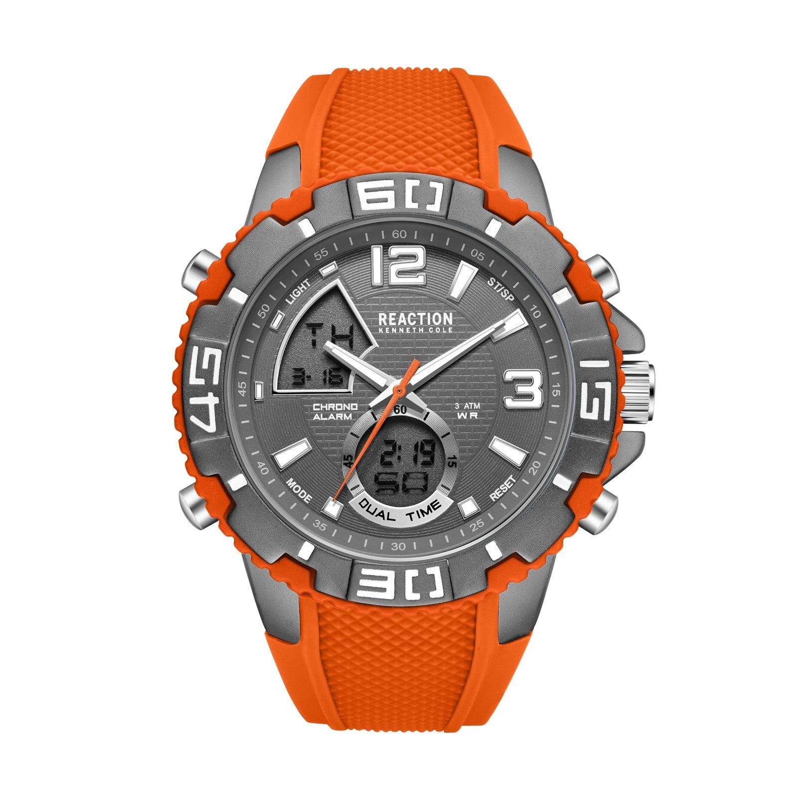 Kenneth Cole Reaction Men's Analog Digital Watch Silicone Strap KRWGP7005703