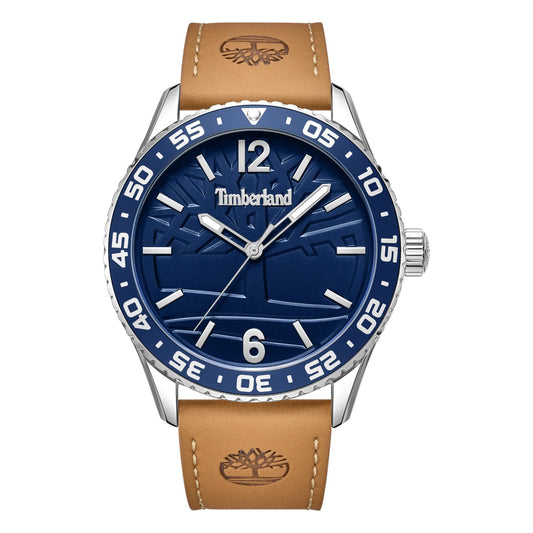 Timberland Men's Analog Watch With Tan Leather Band TDWGA9008901