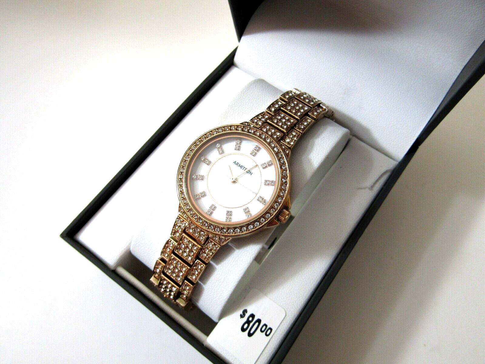 Armitron Women's Genuine Crystal Accented Bracelet Watch 75/5317MPRG