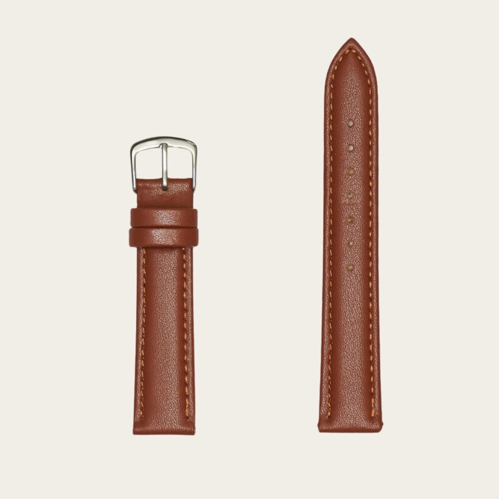Hadley-Roma MS750 16mm Men's Brown Vegan Microfiber Watch Strap