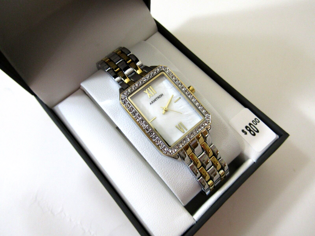 Armitron Women's Two Tone Stainless Steel Bracelet Watch 75/5838MPTTWM