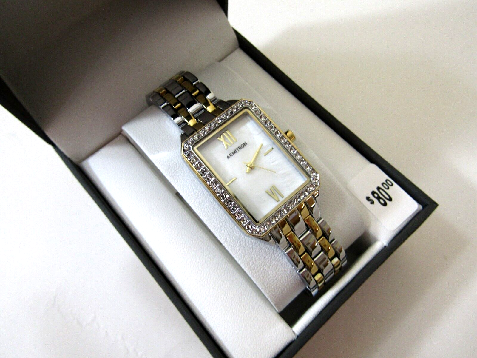 Armitron Women's Two Tone Stainless Steel Bracelet Watch 75/5838MPTTWM
