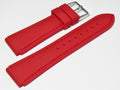 24mm Hadley-Roma MS3346 Red Silicone Rubber Waterproof Dive Watch Band Strap