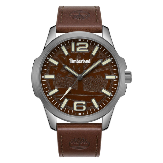 Timberland Men's Analog Watch With Brown Leather Band TDWGA9009401