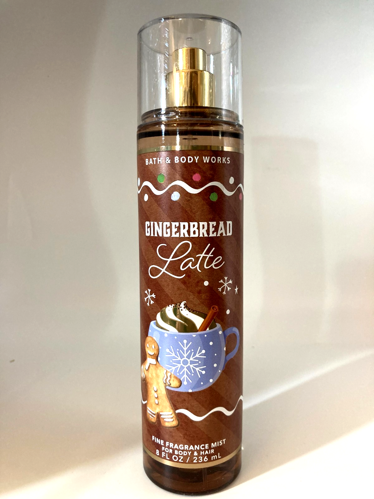 Bath & Body Works Gingerbread Latte Fine Fragrance Mist Spray Splash 8oz