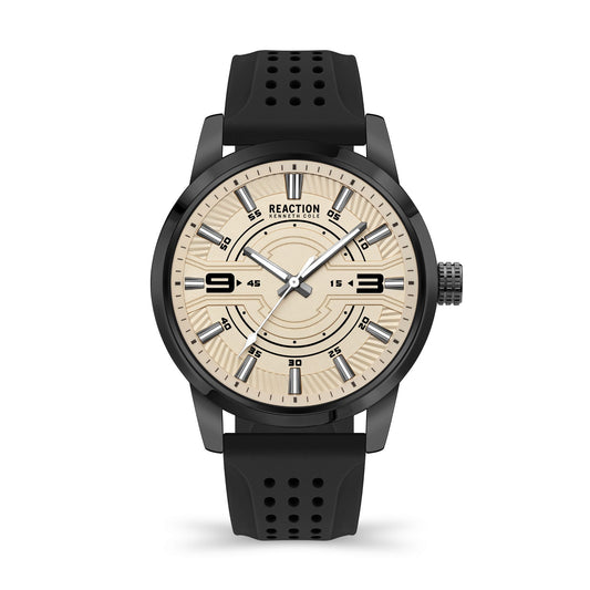 Kenneth Cole Reaction Men's Watch With Black Silicone Strap KRWGM2178601