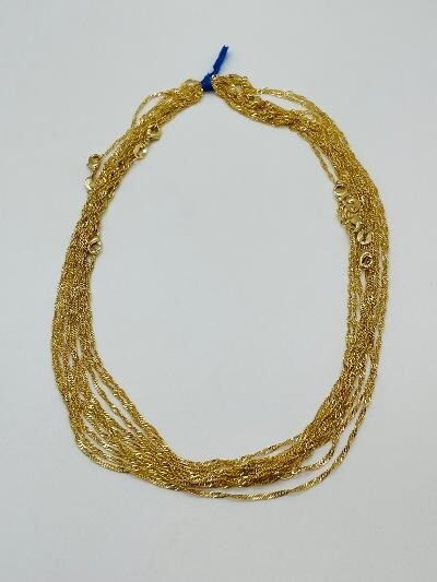 14K GOLD PLATED SINGAPORE 030 / 18 INCH CHAIN LOT OF 10 PIECES