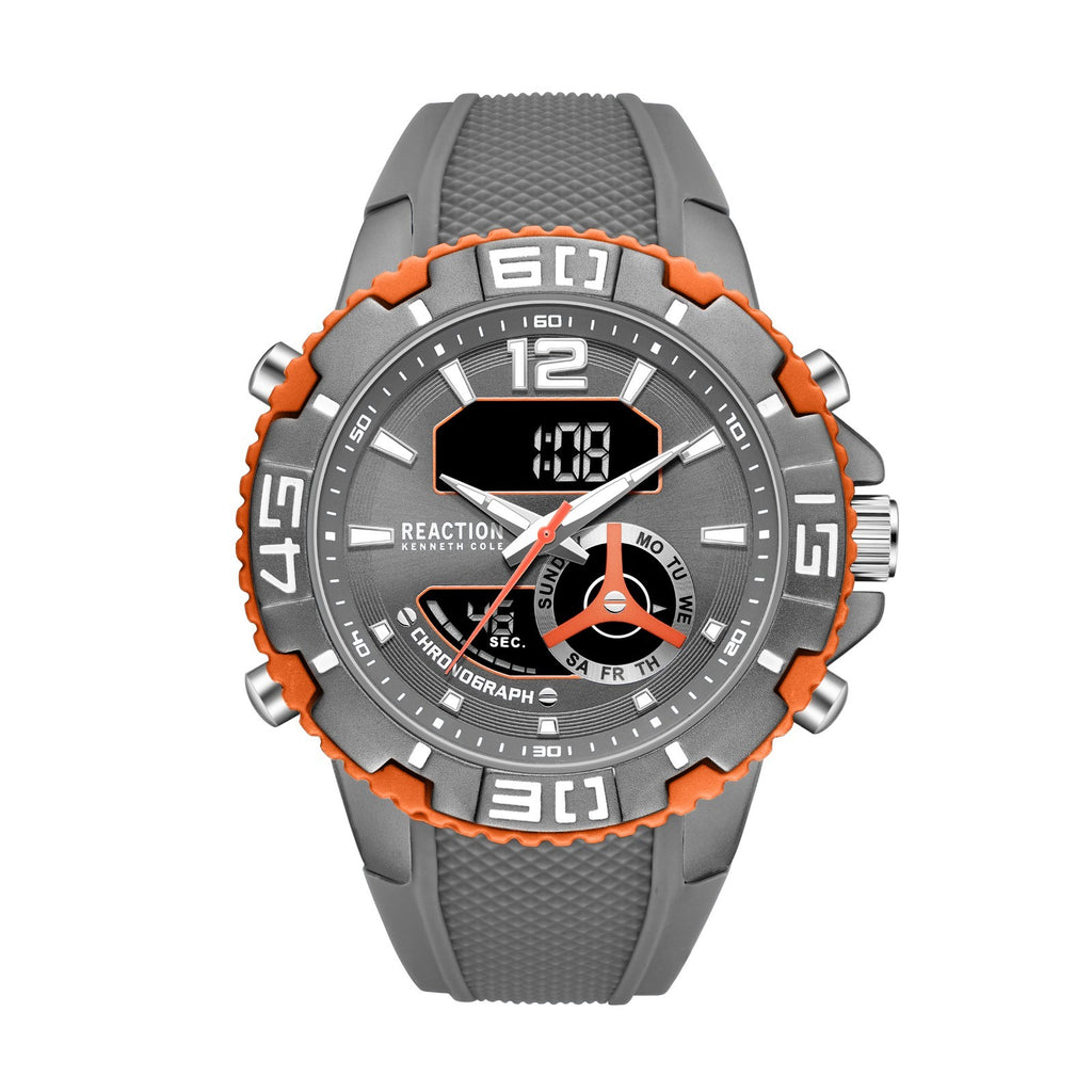 Kenneth Cole Reaction Men's Analog Digital Watch Silicone Strap KRWGP7005803