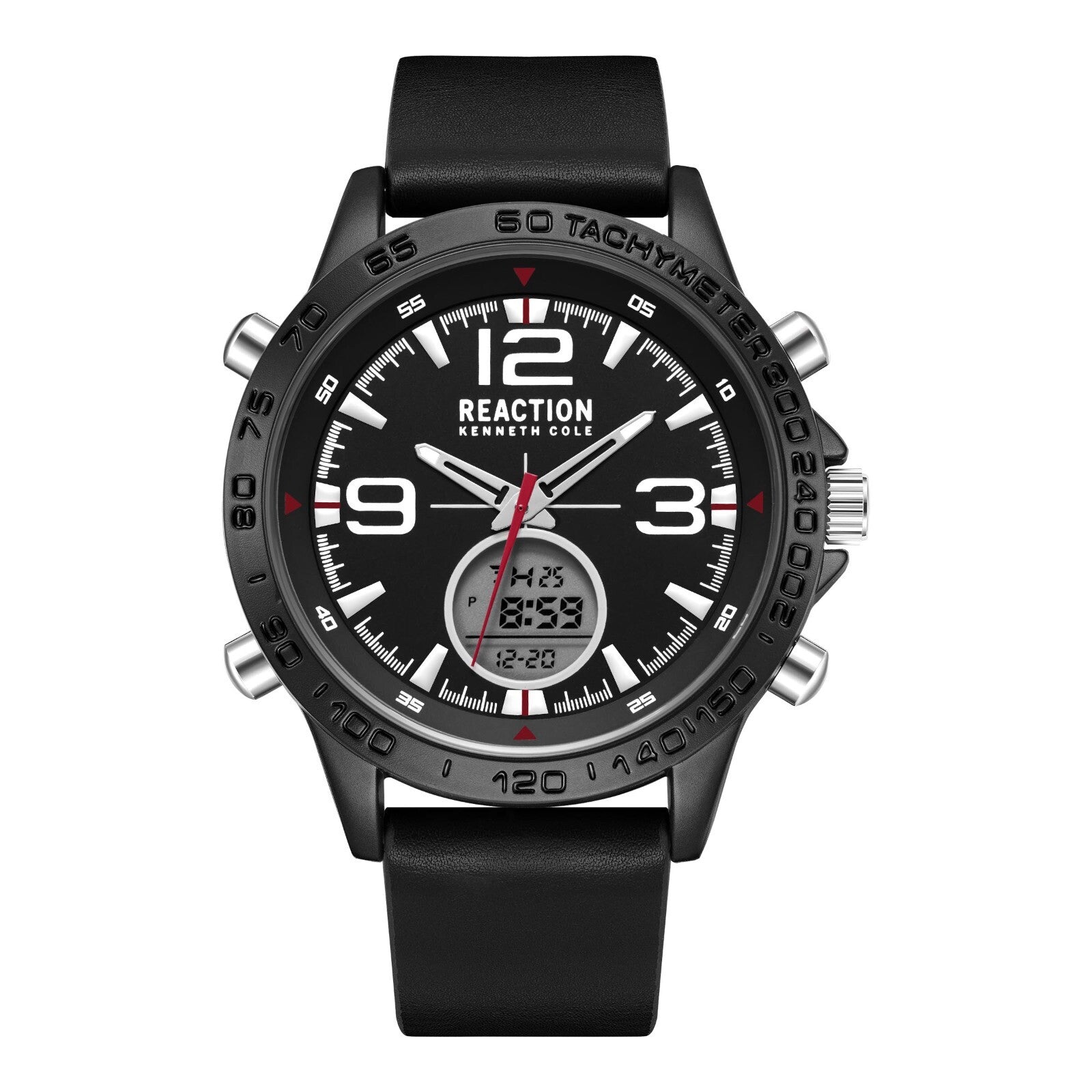 Kenneth Cole Reaction Men's Analog Digital Watch With Leather Strap KRWGD2188903