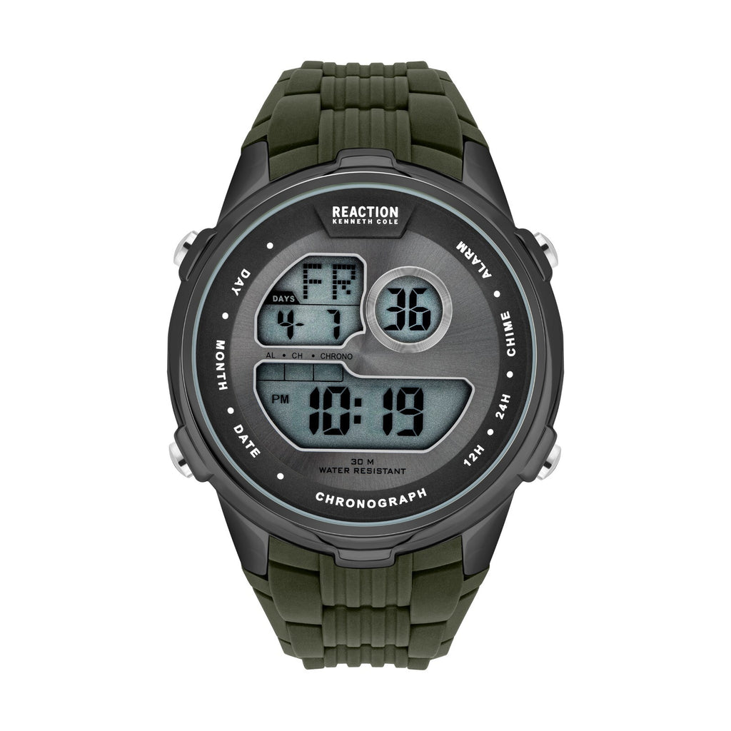 Kenneth Cole Reaction Men's Digital Watch Silicone Strap KRWGP2650702