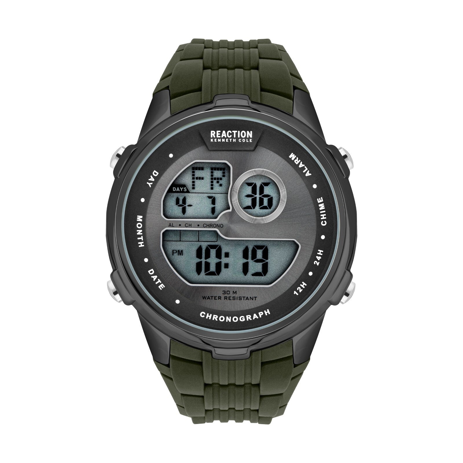 Kenneth Cole Reaction Men's Digital Watch Silicone Strap KRWGP2650702