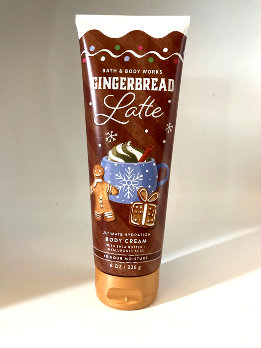 Bath & Body Works Gingerbread Latte Ultimate Hydration Body Cream Full Size 8oz